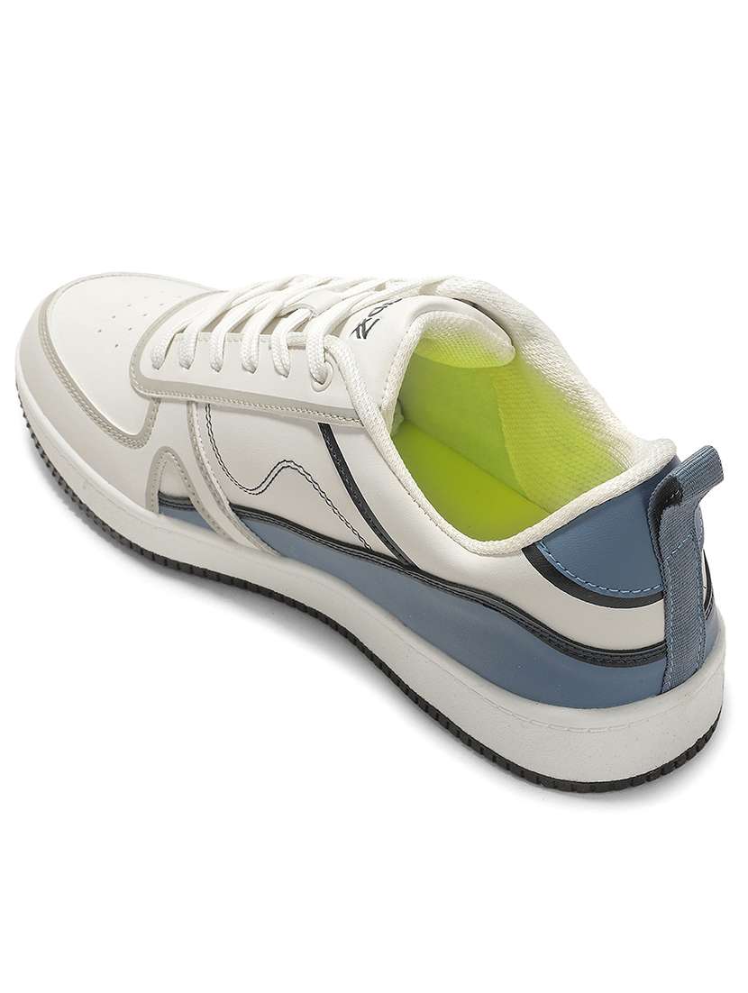 men white lace up sneaker - 22452371 -  Standard Image - 3