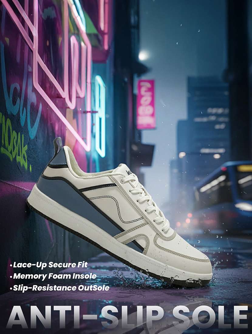 men white lace up sneaker - 22452371 -  Standard Image - 5