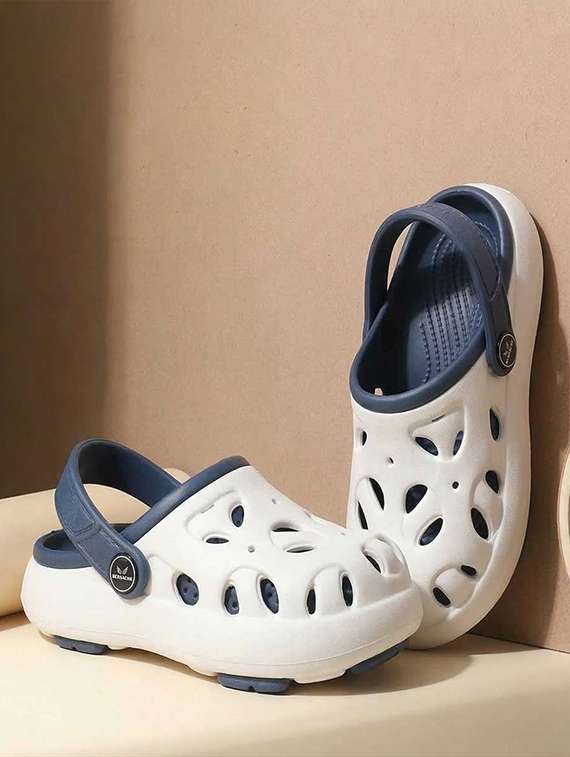 kids white eva comfort sandals & floater