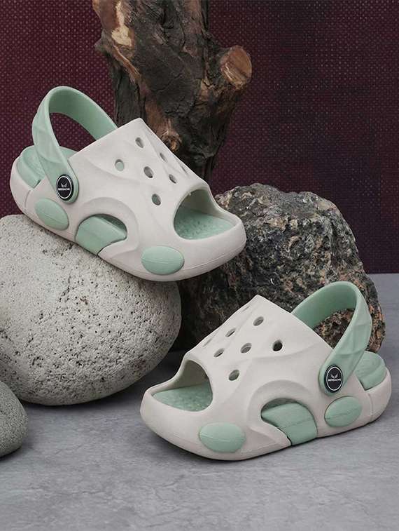 kids beige eva comfort sandals & floater