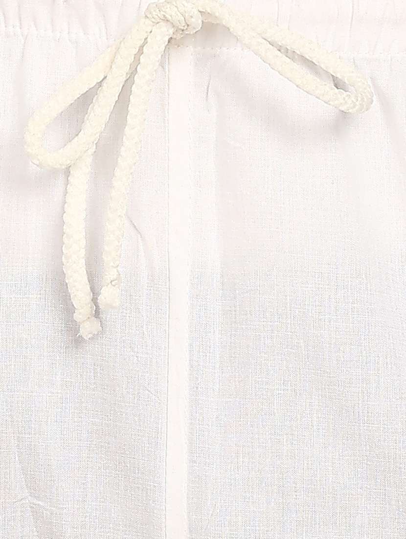 men white cotton relaxed fit solid pyjamas - 22452385 -  Standard Image - 5