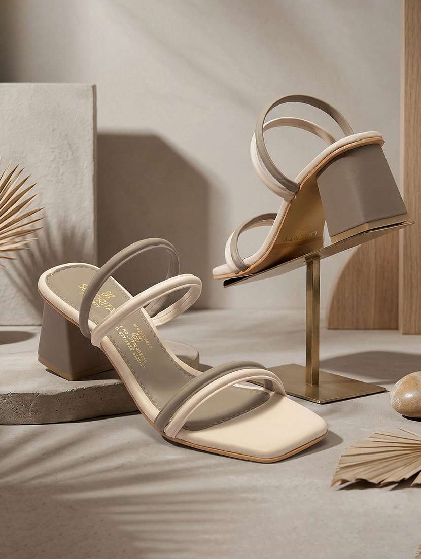 women beige slip on sandal