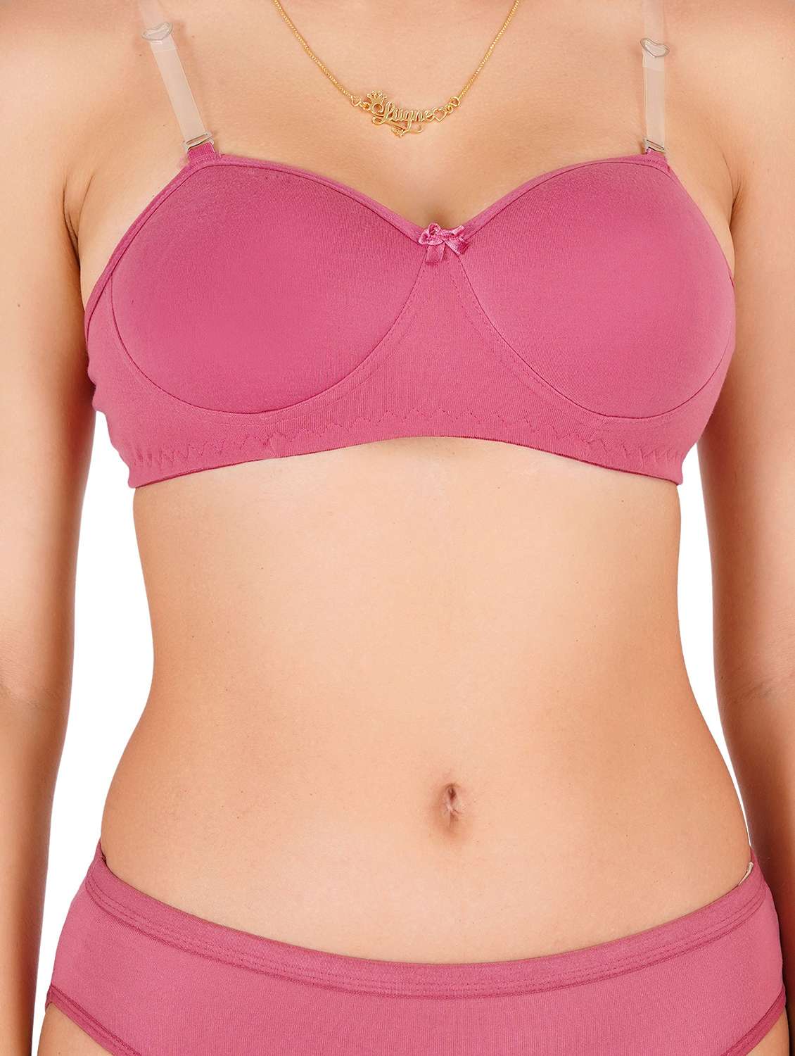 women pack of 2 solid lightly padded regular bra - 22453075 -  Standard Image - 5