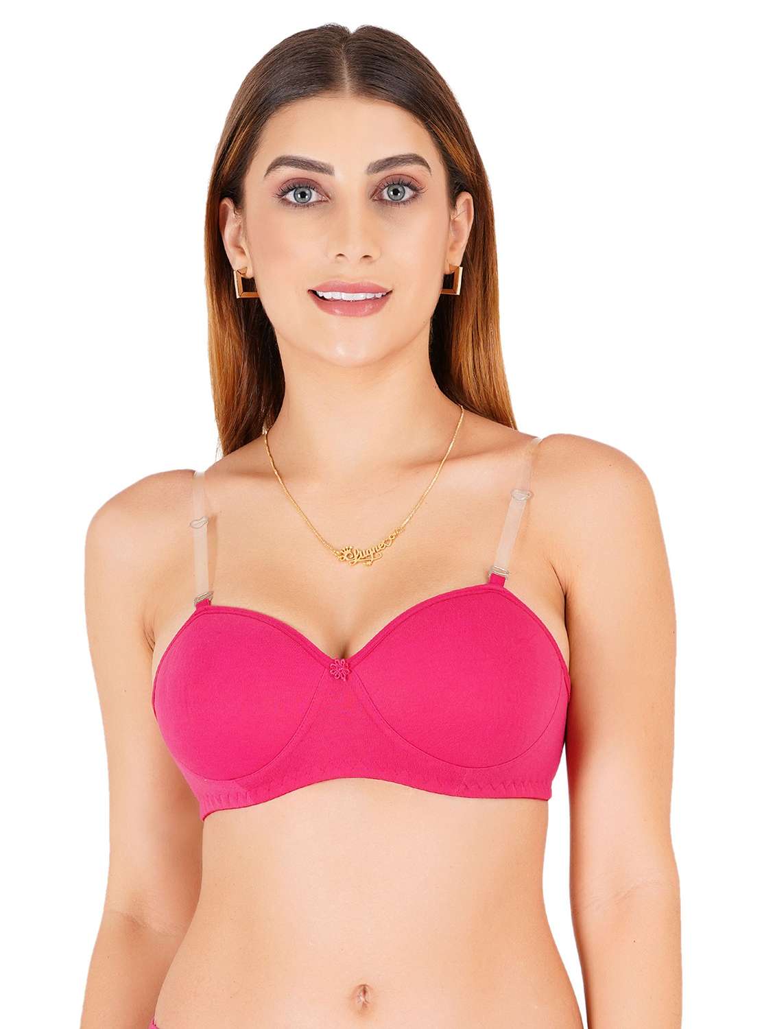 women pack of 4 solid lightly padded regular bra - 22453104 -  Standard Image - 3