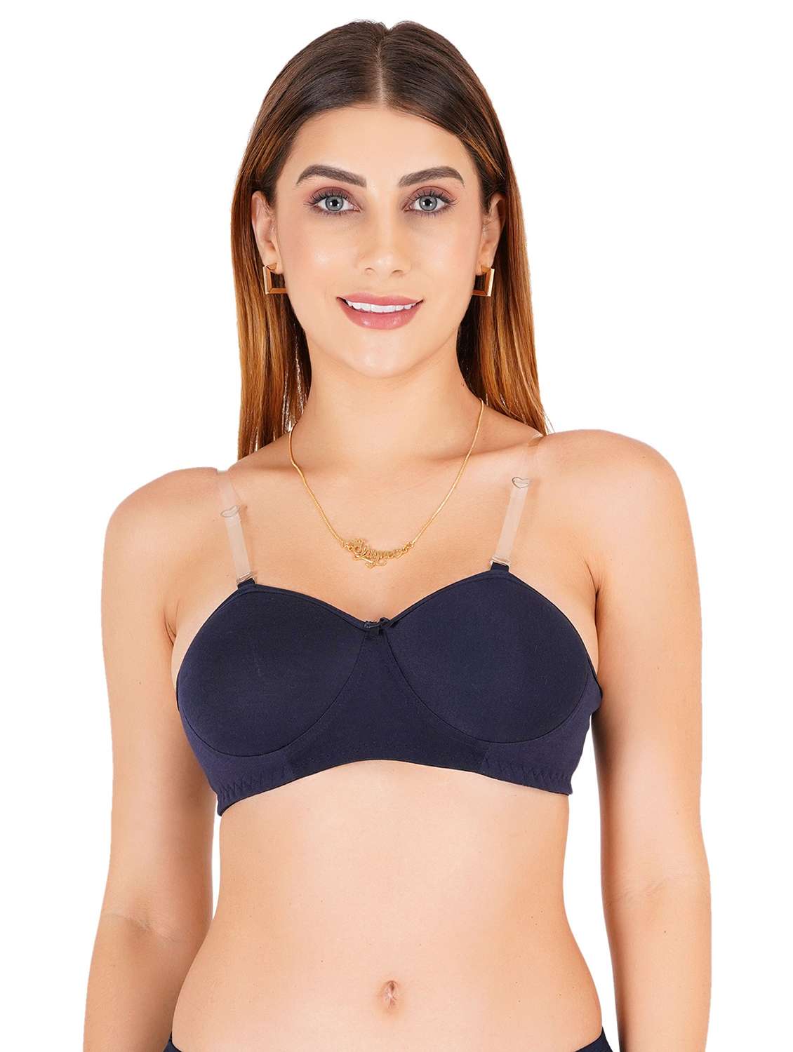 women pack of 4 solid regular bra - 22453110 -  Standard Image - 3