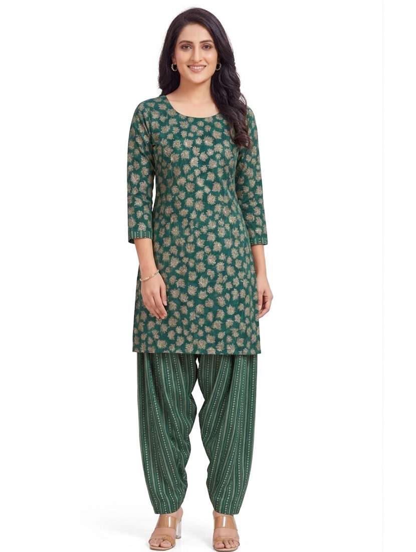 women printed unstitched suit set