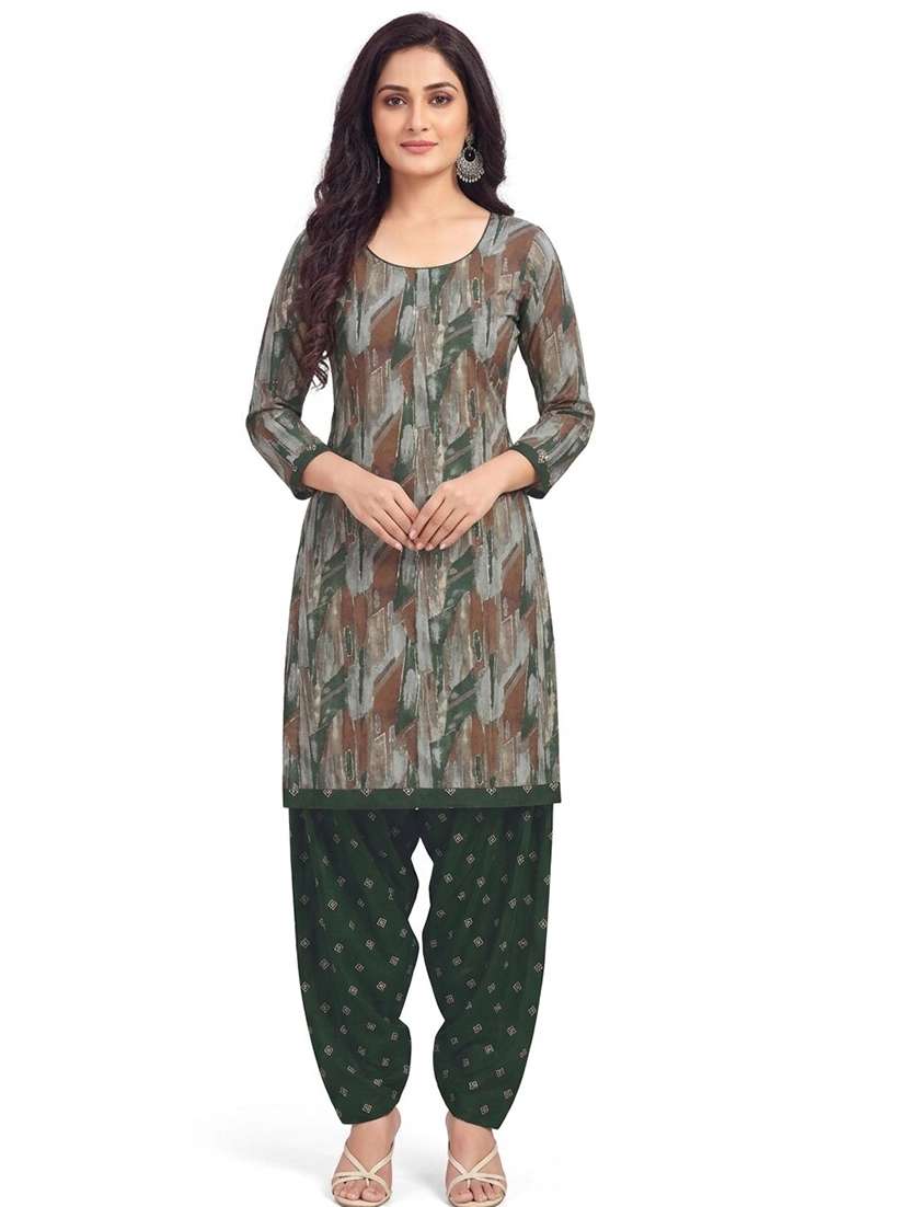 women printed unstitched suit set