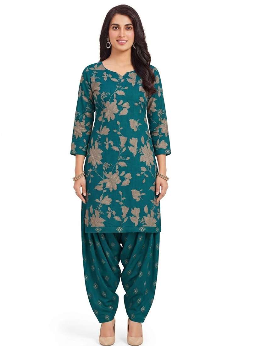 women printed unstitched suit set