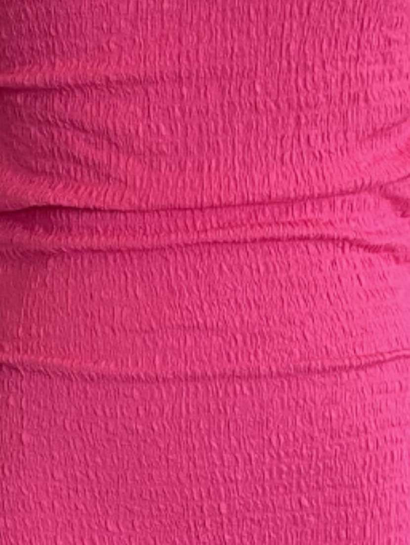 women single shoulder pink polyester bodycon dress - 22453491 -  Standard Image - 3