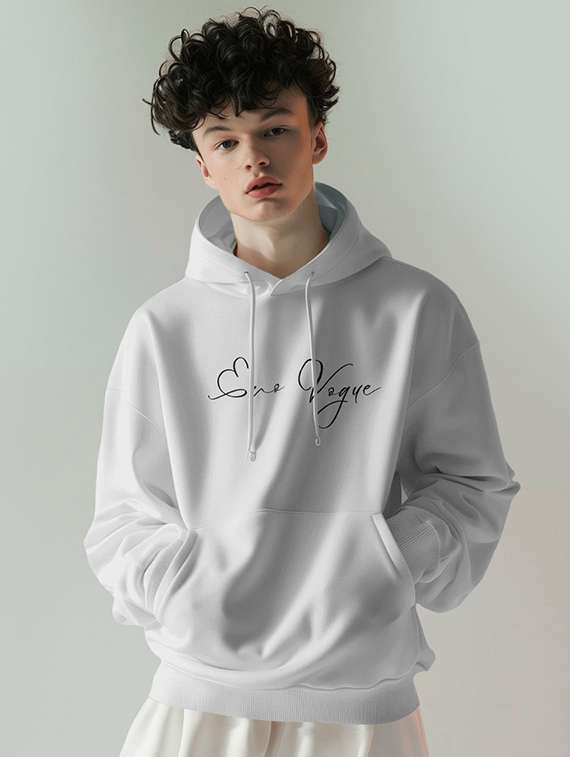 men typographic long sleeve oversized sweatshirt