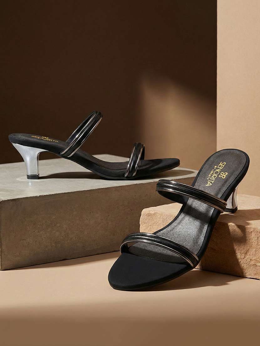 women black slip on sandal