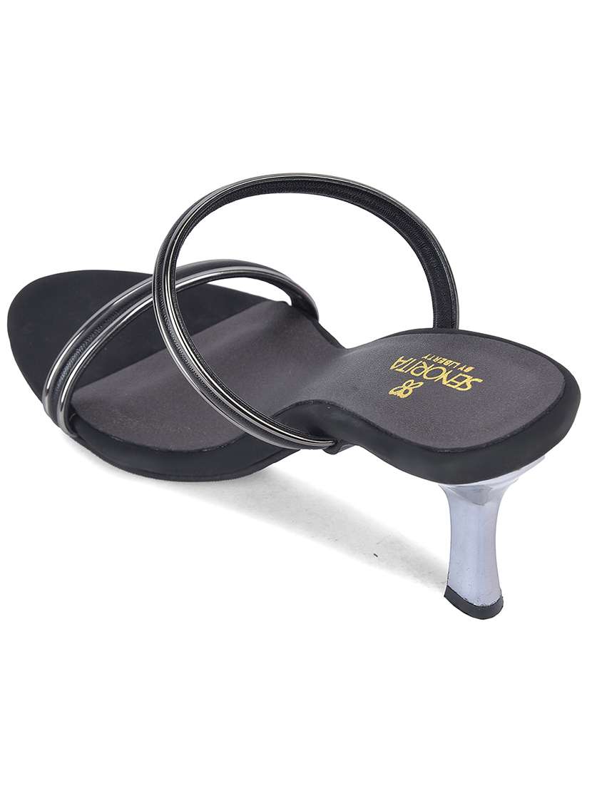 Women Black Slip On Sandal - 22453603 -  Standard Image - 3