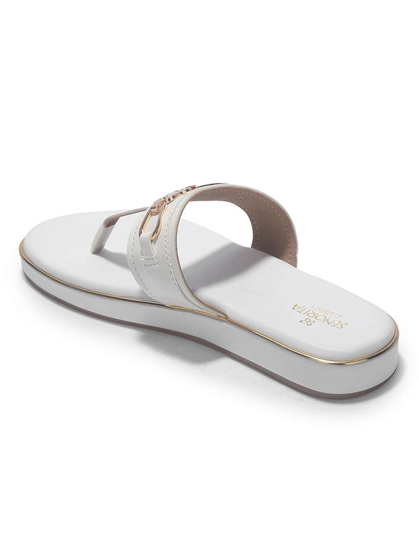 women embellished t-strap flat sandal - 22453611 -  Standard Image - 3