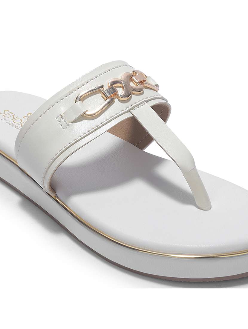 women embellished t-strap flat sandal - 22453611 -  Standard Image - 5