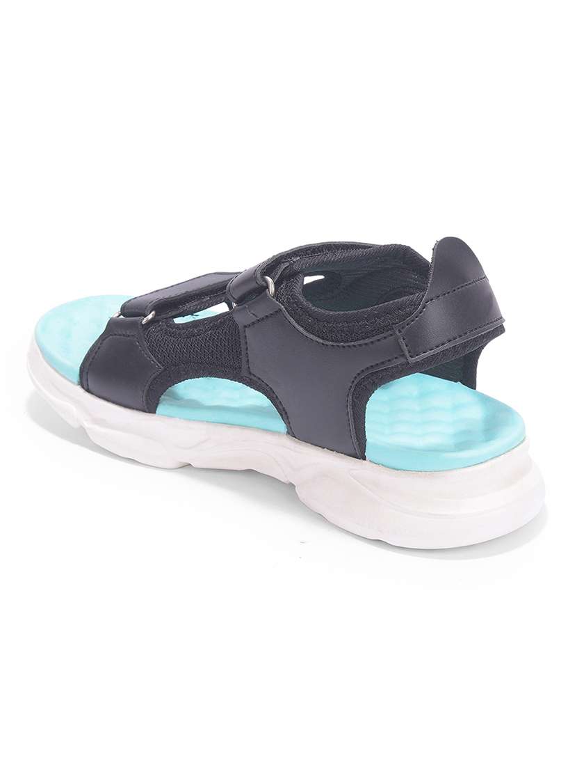 kids black sandals & floaters - 22453623 -  Standard Image - 3