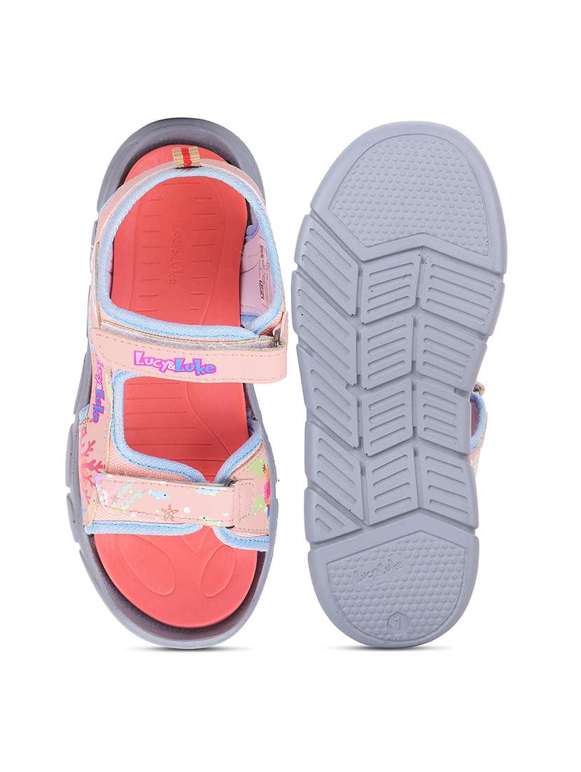 kids pink pu sandals & floater - 22453625 -  Standard Image - 5