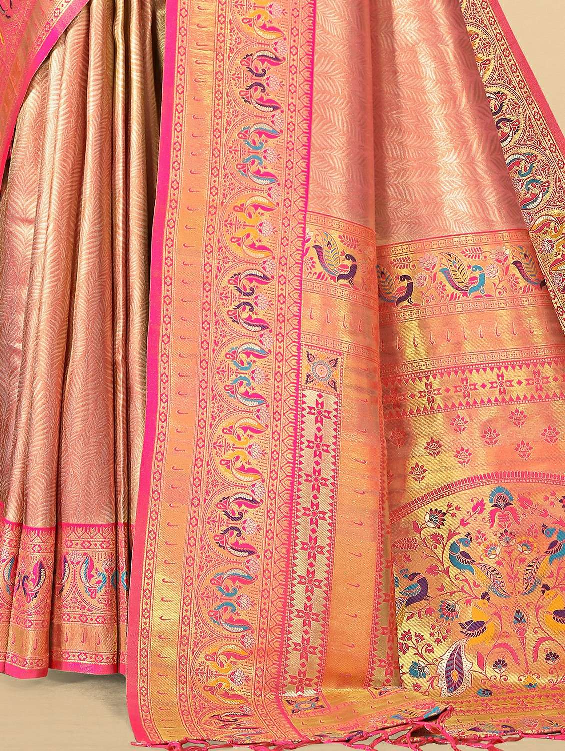 women self design kanjivaram saree with blouse - 22453663 -  Standard Image - 5