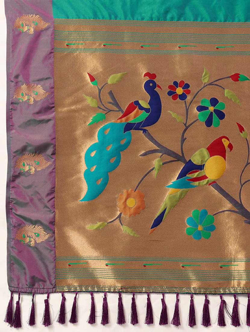 women self design paithani saree with blouse - 22453680 -  Standard Image - 5