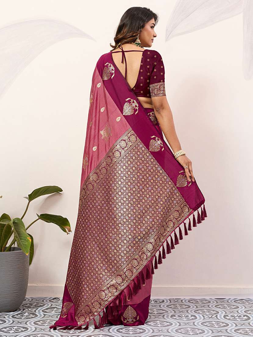 women self design banarasi saree with blouse - 22453711 -  Standard Image - 3