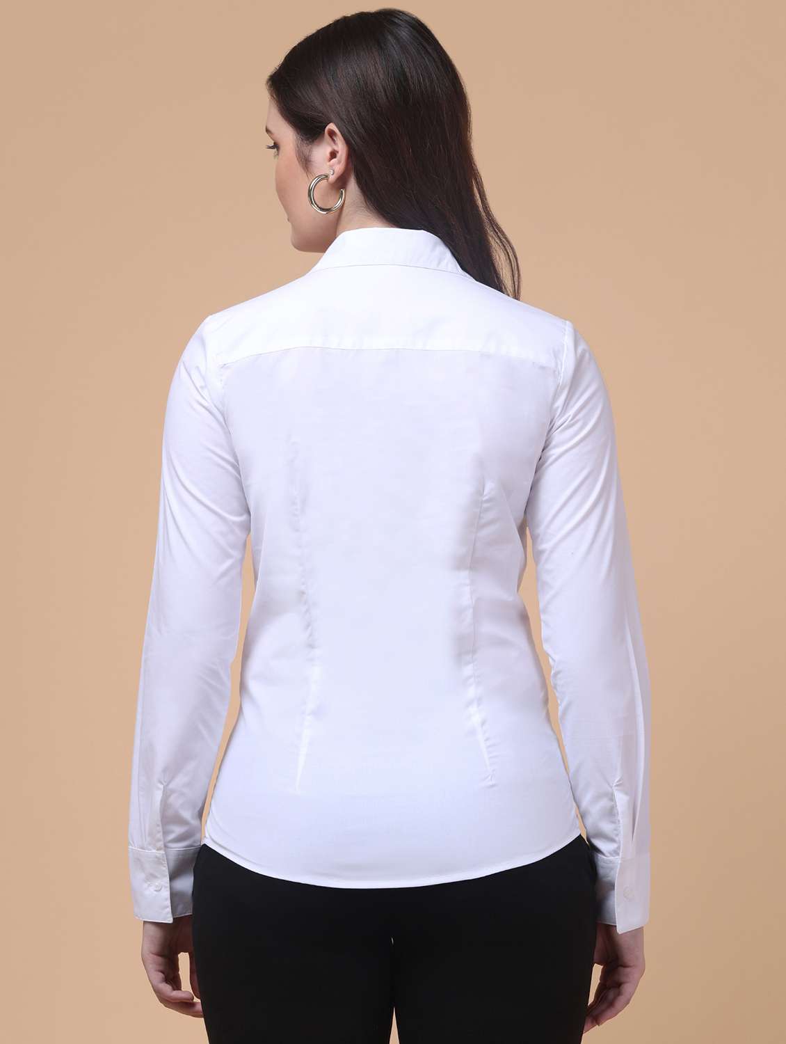 Women Solid Long Sleeve Regular Fit Shirt - 22453799 -  Standard Image - 3