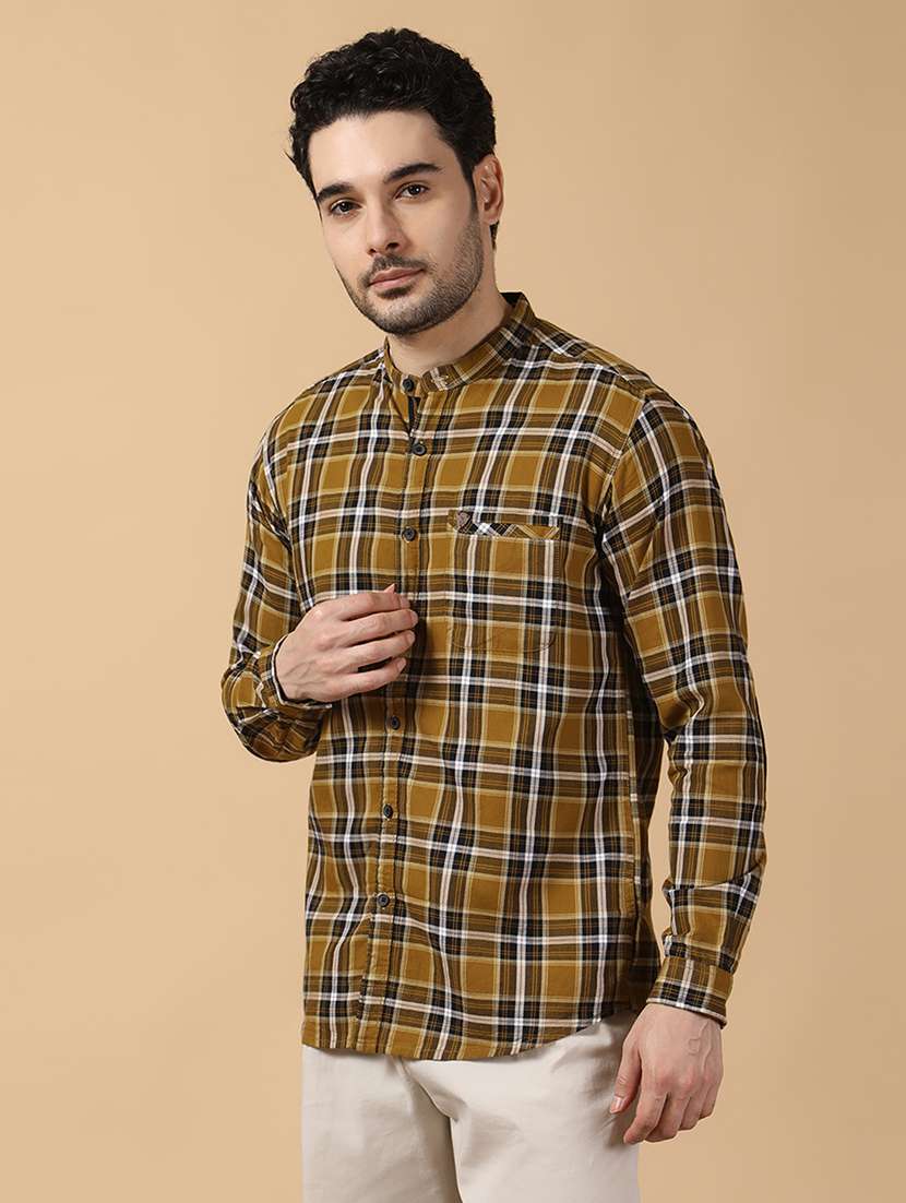 men checkered long sleeve regular fit casual shirt - 22453829 -  Standard Image - 3