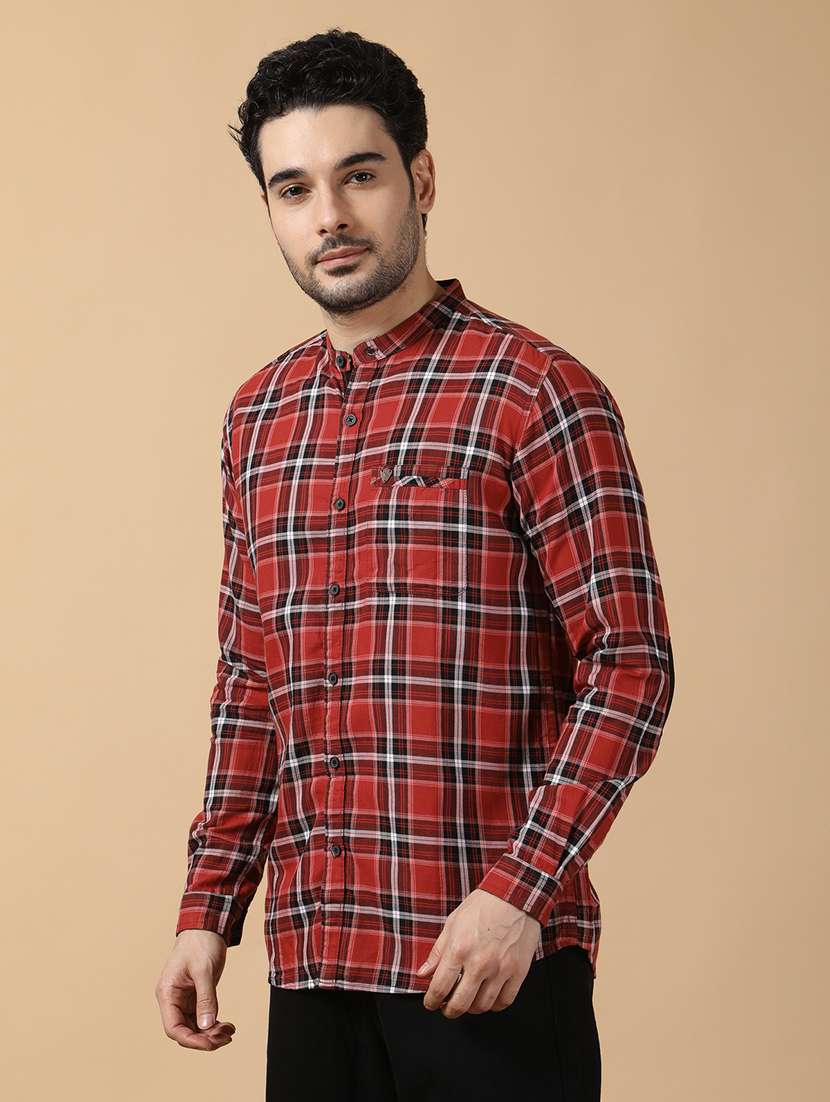 men checkered long sleeve regular fit casual shirt - 22453830 -  Standard Image - 3