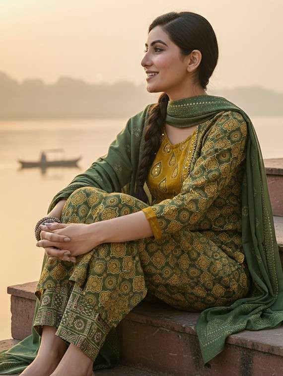 women green suit set - 22453957 -  Standard Image - 5