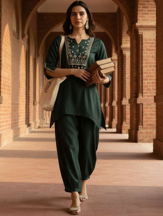 women solids green fusion set