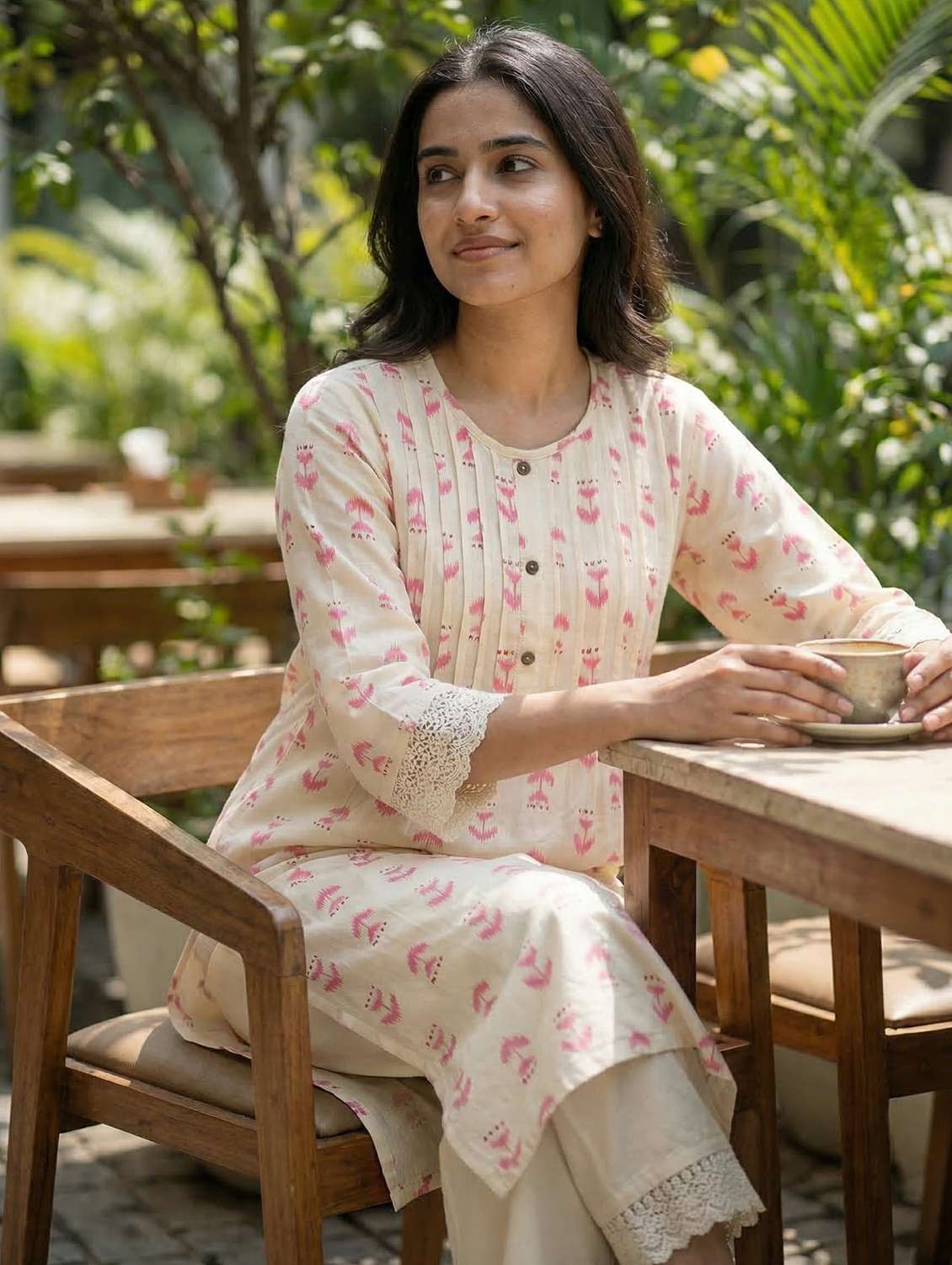 Women Pink Kurta Pant Set - 22453994 -  Standard Image - 5