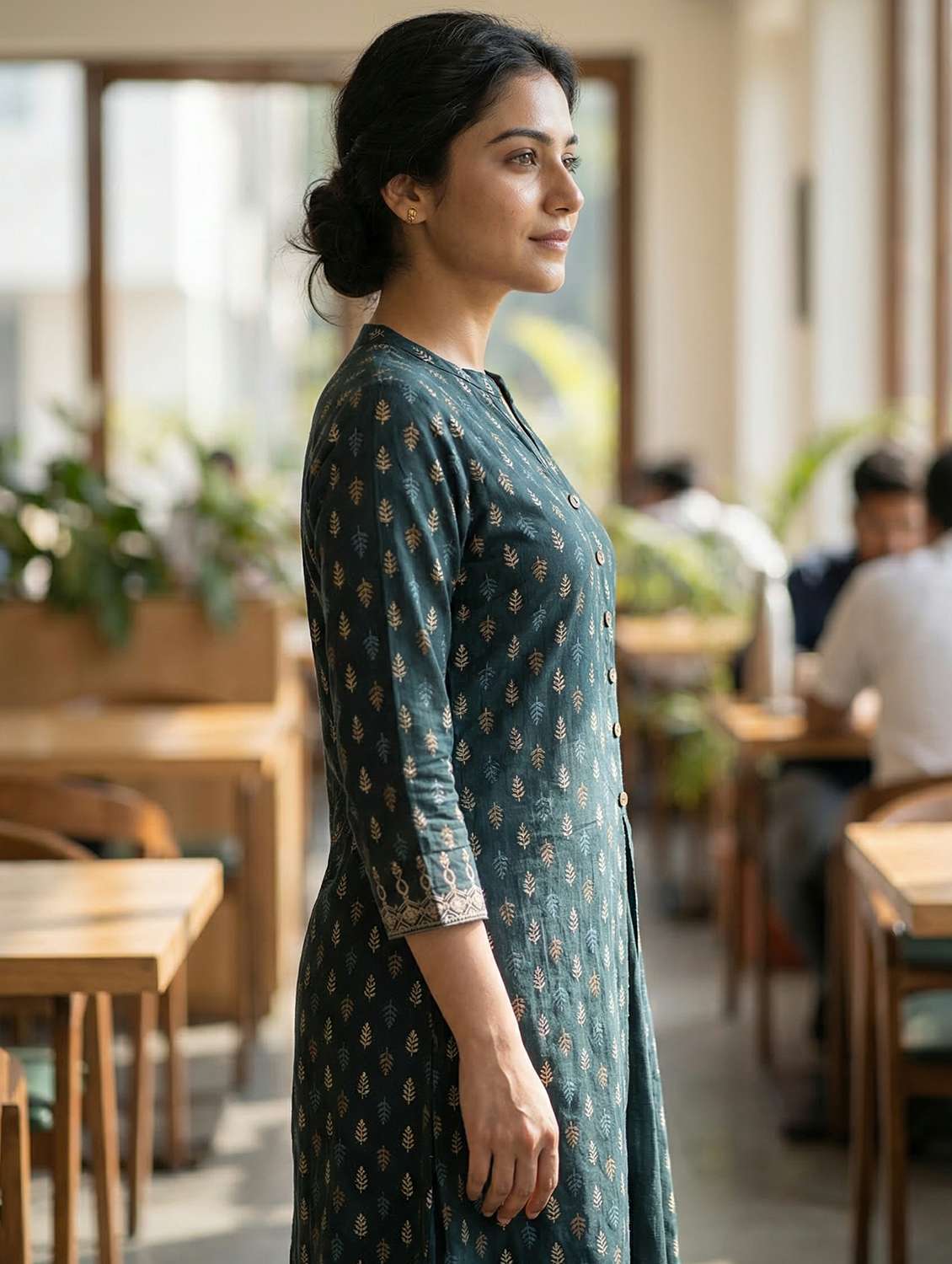 women green kurta pant set - 22453996 -  Standard Image - 5