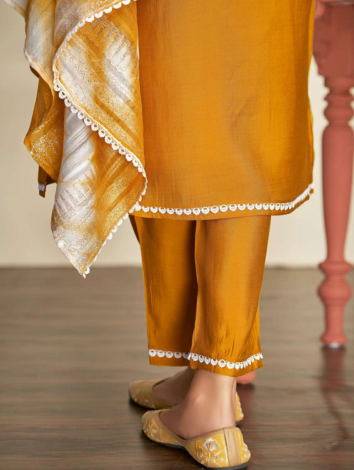 women mustard suit set - 22454021 -  Standard Image - 5