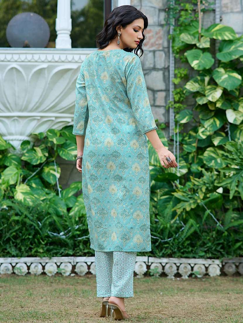 Women Printed Three Quarter Sleeve Kurta Pant With Dupatta Set - 22454141 -  Standard Image - 3