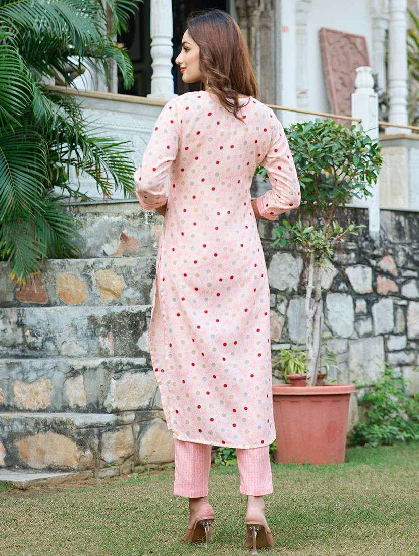 women printed three quarter sleeve kurta pant with dupatta set - 22454149 -  Standard Image - 3