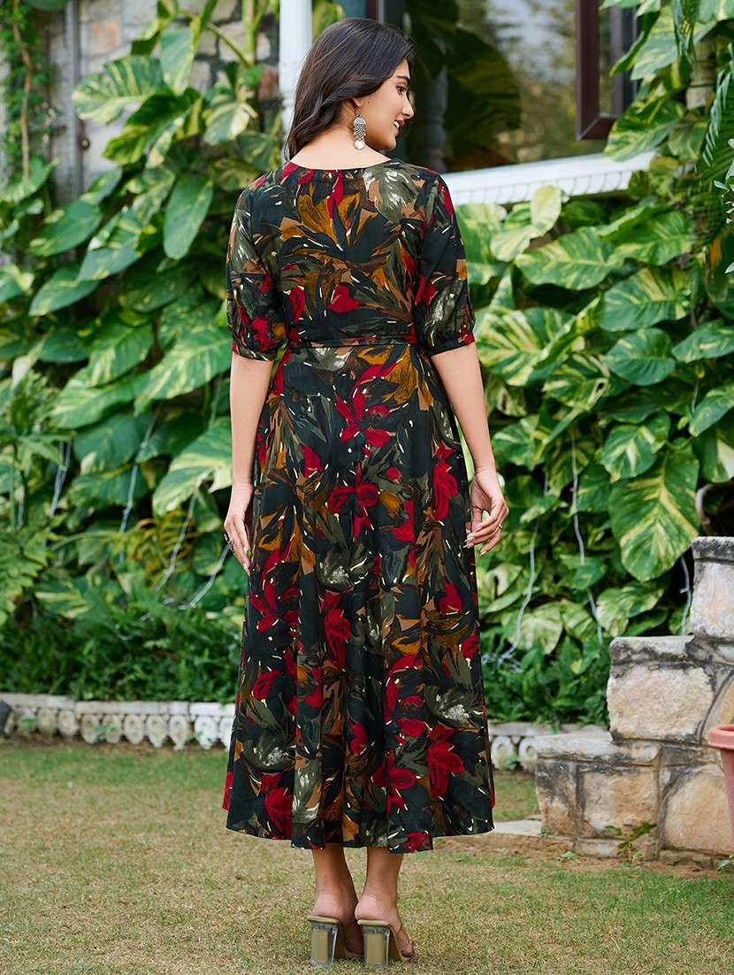 women printed cotton a-line dress party wear - 22454327 -  Standard Image - 3