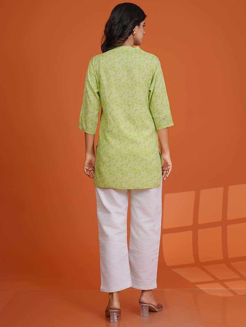 women green viscose a-line dress - 22454337 -  Standard Image - 3