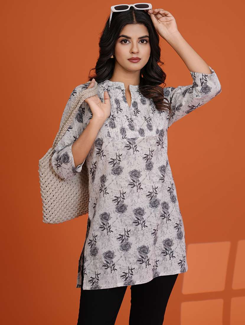 women off white viscose a-line dress