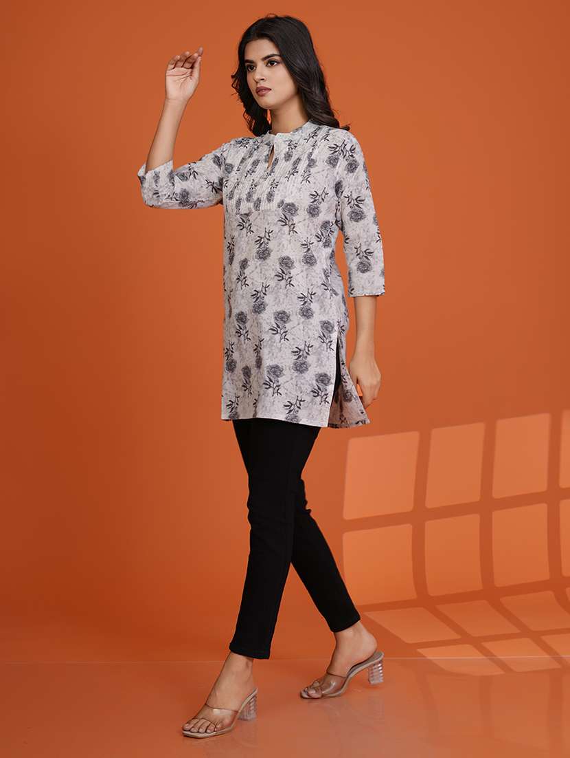 women off white viscose a-line dress - 22454340 -  Standard Image - 3