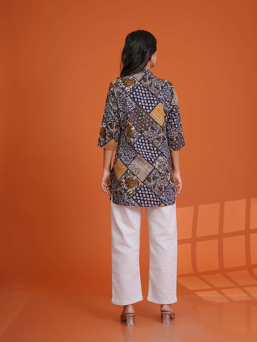 women multi colored viscose a-line dress - 22454344 -  Standard Image - 3