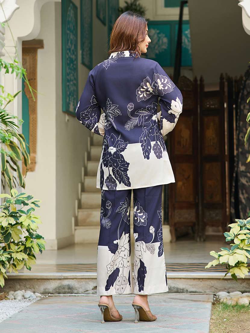 women printed long sleeve ethnic co-ord set - 22454375 -  Standard Image - 3