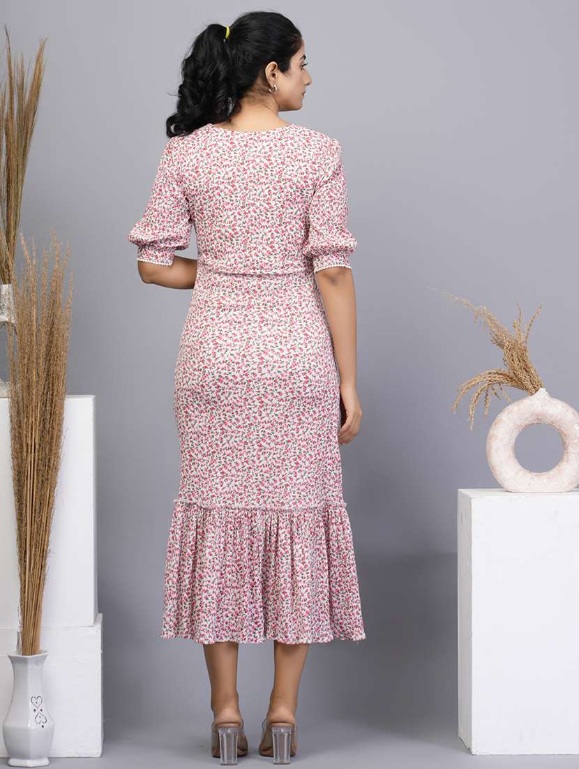 women pink cotton straight dress - 22454438 -  Standard Image - 3