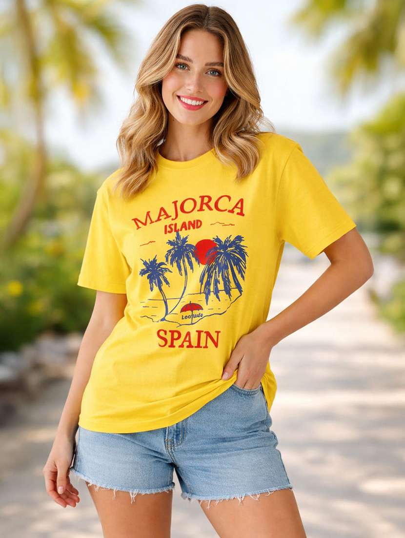 women printed short sleeve t-shirt