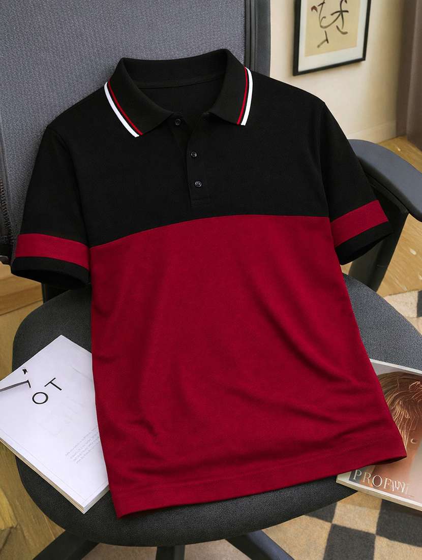 men colorblock short sleeve t-shirt