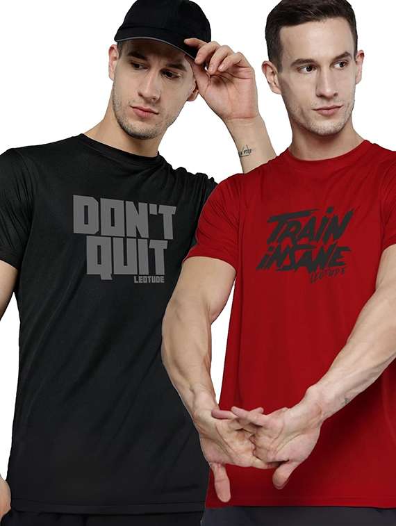 men pack of 2 printed short sleeve t-shirt 