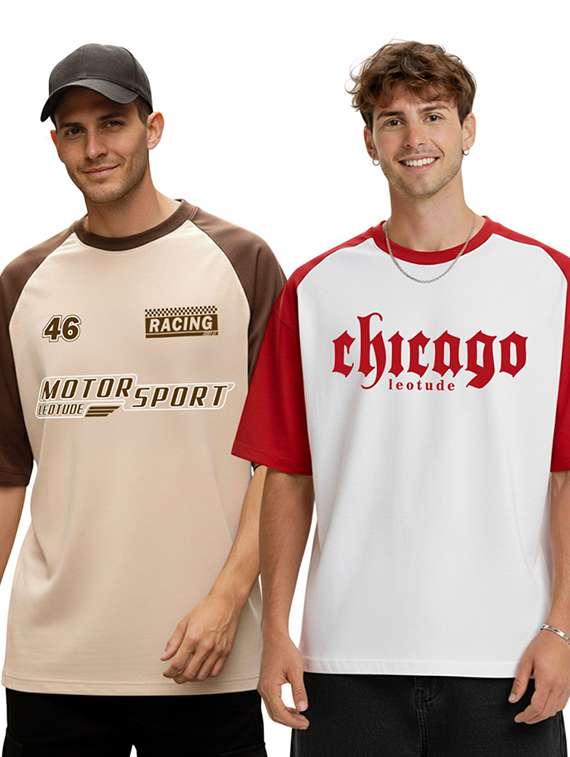 men pack of 2 printed short sleeve t-shirt 