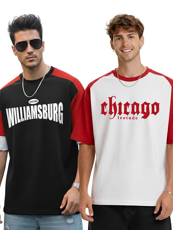 men pack of 2 printed short sleeve t-shirt 