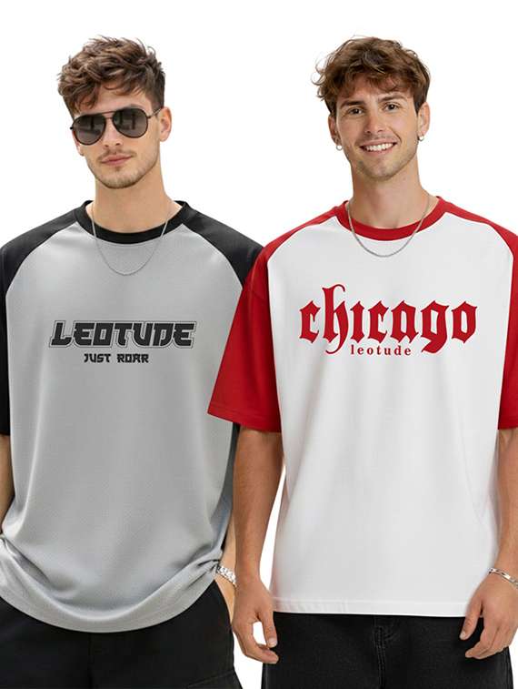 pack of 2 men printed round neck polyester multicolor t-shirt