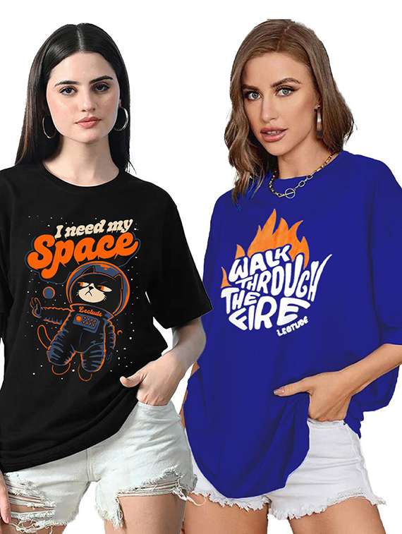 women pack of 2 short sleeve t-shirt