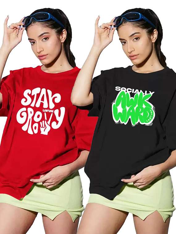 women pack of 2 short sleeve t-shirt
