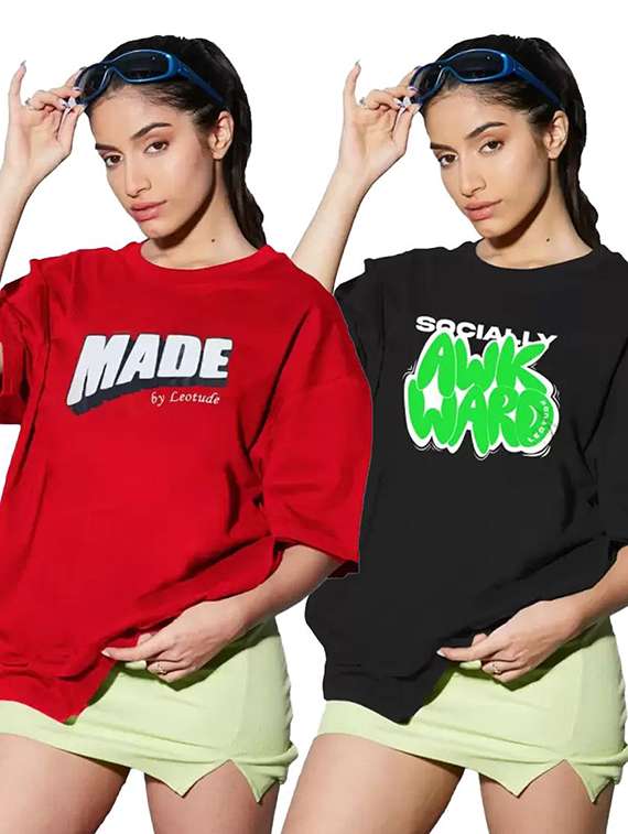 women pack of 2 short sleeve t-shirt