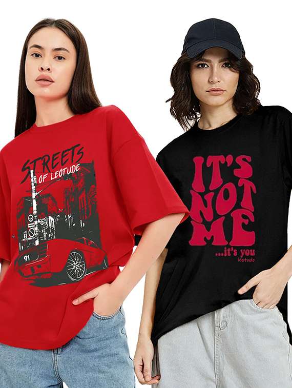 women pack of 2 short sleeve t-shirt